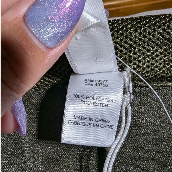 Marla Wynne Layers Olive Green Mesh 3/4 Sleeve Two Button Blazer Sz 1X NWT - Picture 5 of 5